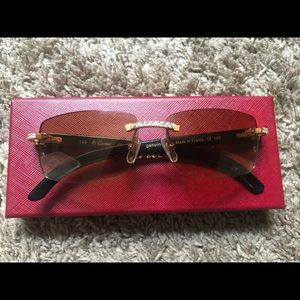 Cartier Glasses Authentic Diamond Iced